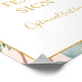 Blush Floral Garden Pastel Cards en Gifts Custom Poster (Hoek)