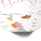 Blush Floral Gastenboek Tafelblad Teken Poster (Hoek)