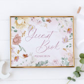 Blush Floral Gastenboek Tafelblad Teken Poster