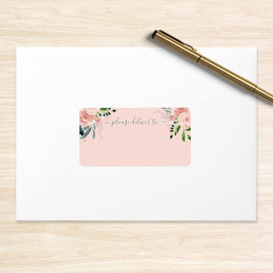 Blush Floral gelieve te leveren aan het huwelijksl Etiket