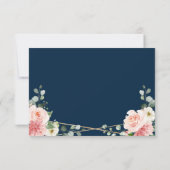 Blush Floral Geometric Botanical Weddenschap RSVP (Achterkant)
