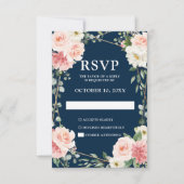 Blush Floral Geometric Botanical Weddenschap RSVP (Voorkant)