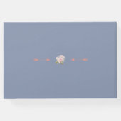  blush Floral Geometric Dusty Blue Wedding Gastenboek (Achterkant)
