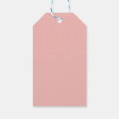 Blush Floral Geometric Lijst Weddenschap Bedankt Cadeaulabel (Achterkant)