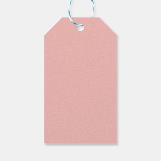 Blush Floral Geometric Lijst Weddenschap Bedankt Cadeaulabel (Achterkant)