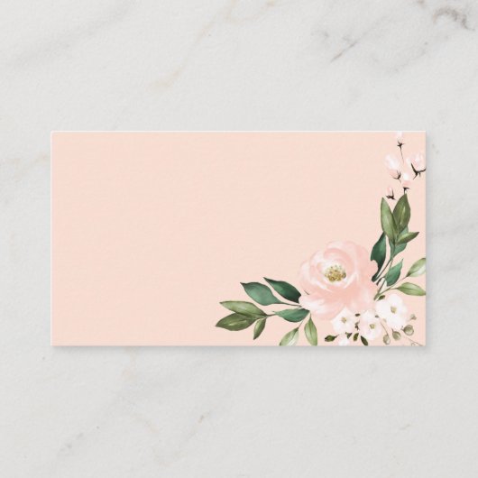 Blush Floral Geometric Vrijgezellenfeest die goed Informatiekaartje (Achterkant)