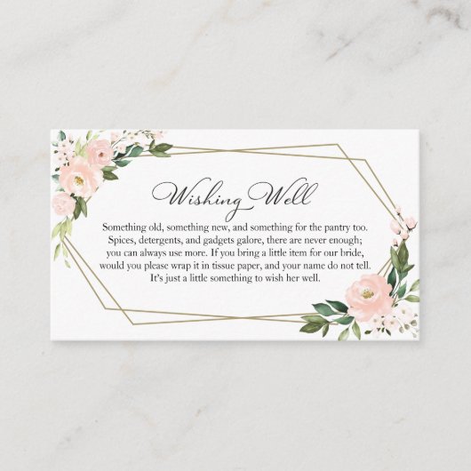 Blush Floral Geometric Vrijgezellenfeest die goed  Informatiekaartje (Voorkant)