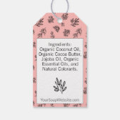 🧼🌿 🌹 Blush Floral Gift Labels voor handgemaakte Cadeaulabel (Achterkant)