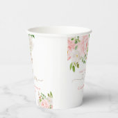 Blush floral gold baby in bloei baby shower papieren bekers (Rechts)