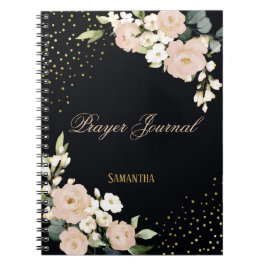 Blush Floral Gold Dot Speciaal geavanceerd Prayer  Notitieboek