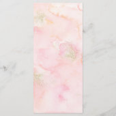 Blush Floral & Gold Dust Wedding Menu (Achterkant)