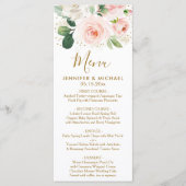 Blush Floral & Gold Dust Wedding Menu (Voorkant)