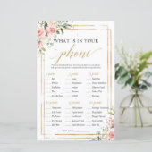 Blush Floral Gold Geometric Wat zit er in je telef (Staand voorkant)