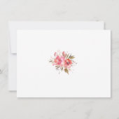 Blush Floral Gold Glitter Lijst Save the Date (Achterkant)