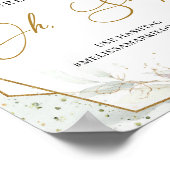 Blush floral gold Help ons de liefde te vangen Poster (Hoek)