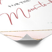 Blush floral gold lijst Advice for the mambe Poster (Hoek)