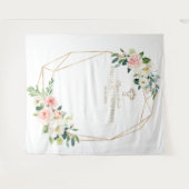 Blush Floral Gold Lijst Heilige Communistische Ach Wandkleed (Voorkant (horizontaal))