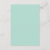 Blush Floral Gold Mint Groene Bruiloft Accommodati Informatiekaartje (Achterkant)