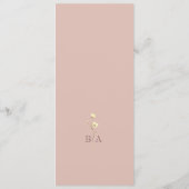 Blush Floral Gold Wedding Menu Kaart (Achterkant)