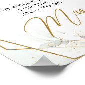 Blush floral greenery Advice voor het bruinbord Poster (Hoek)