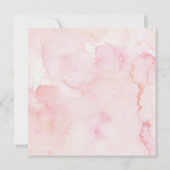 Blush Floral Greenery Girl 3rd Birthday Party Kaart (Achterkant)