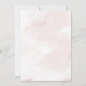 Blush Floral Greenery Girl Rustic Baby shower Kaart (Achterkant)