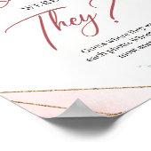 Blush floral greenery Gold Waar waren ze aan het s Poster (Hoek)