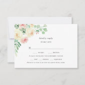 Blush Floral Greenery kiest voor bruiloft rsvp (Voorkant)