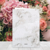 Blush Floral Heart with Baroque Plaster Texture Kaart