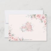 Blush Floral High Tea Party vriendelijk antwoord (Achterkant)