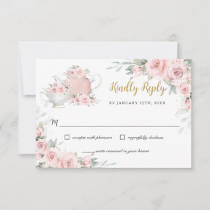Blush Floral High Tea Party vriendelijk antwoord