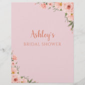 Blush Floral Hij zei dat ze Vrijgezellenfeest spel (Achterkant)