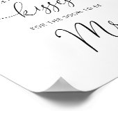 Blush floral Hoeveel kisses vrijgezellenfeest game Poster (Hoek)