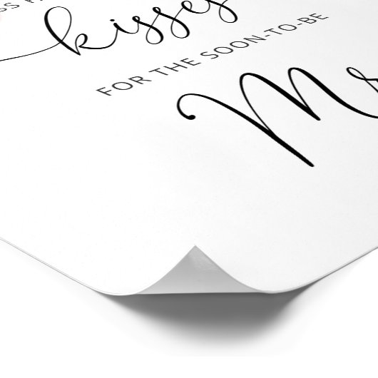 Blush floral Hoeveel kisses vrijgezellenfeest game Poster (Hoek)