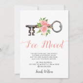  Blush Floral Key die ik heb verplaatst Aankondiging (Voorkant)