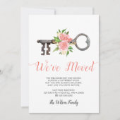 Blush  Floral Key die we hebben verplaatst Aankondiging (Voorkant)