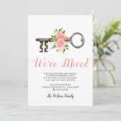 Blush  Floral Key die we hebben verplaatst Aankondiging (Staand voorkant)