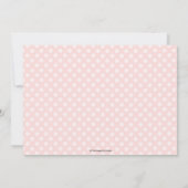 Blush Floral krans EEN 1e verjaardag meisje foto Kaart (Achterkant)