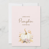 Blush Floral Little Pumpkin Baby shower Kaart (Achterkant)