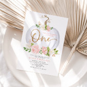 Blush floral Little pumpkin eerste verjaardag Kaart