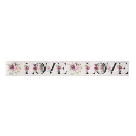 Blush Floral LOVE Baby Meisje Verjaardagsdecor Satijnen Lint