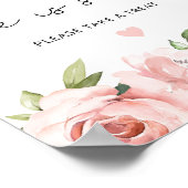 Blush floral Love is lief Poster (Hoek)
