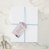 Blush Floral Memorial Uitvaart Afscheid Sparkler Cadeaulabel (Met Touw)