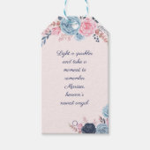 Blush Floral Memorial Uitvaart Afscheid Sparkler Cadeaulabel (Voorkant)