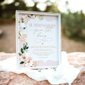 Blush floral message vanuit de pomp poster