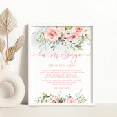 Blush floral message vanuit de pomp poster