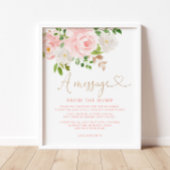 Blush floral message vanuit de pomp poster