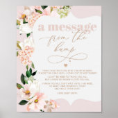 Blush floral message vanuit de pomp poster (Voorkant)