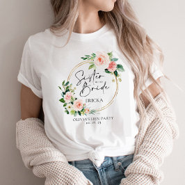 Blush Floral met grote zuster van de bride T-shirt