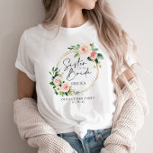 Blush Floral met grote zuster van de bride T-shirt